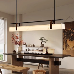 宋代美学餐厅吊灯设计师极简仿云石高档禅意会所茶楼室书房茶岛台