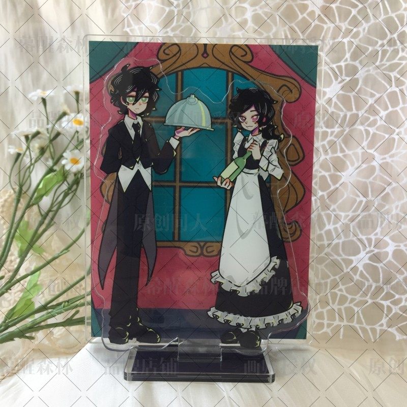 thumbnail for Andy and Lily's coffin peripheral bar badge stand, colored paper keychain postcard