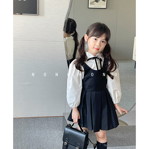 nonochild学院风秋季女童连衣裙