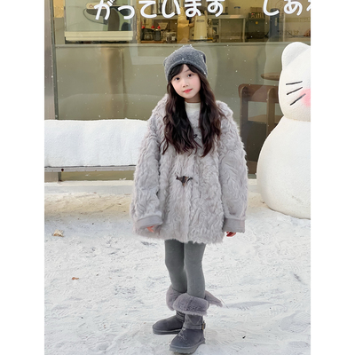 女童高级感秋冬皮草大衣外套
