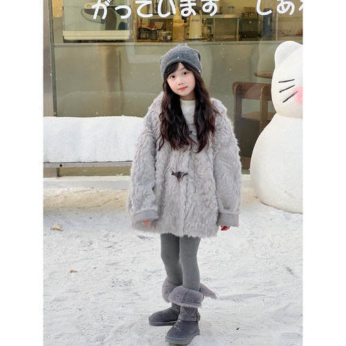 女童高级感秋冬皮草大衣外套