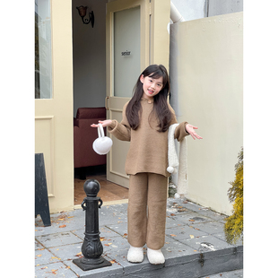 套装 NONO 针织长裤 秋冬女童舒适保暖连帽毛衣 两件套 CHILD