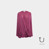 新松弛感褶皱设计感上衣罩衫 衬衫 26年春季 惊鸿 V领蝙蝠袖