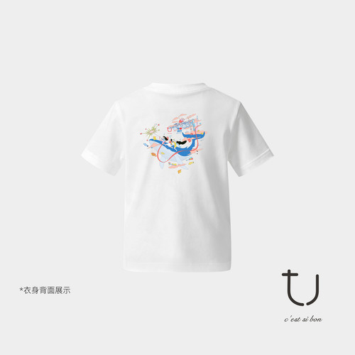 TU彩色印花纯棉圆领T恤