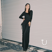 宽松腰气质中长款 TU女装 新款 褶皱连衣裙2026春季 裙子 羊毛针织长袖