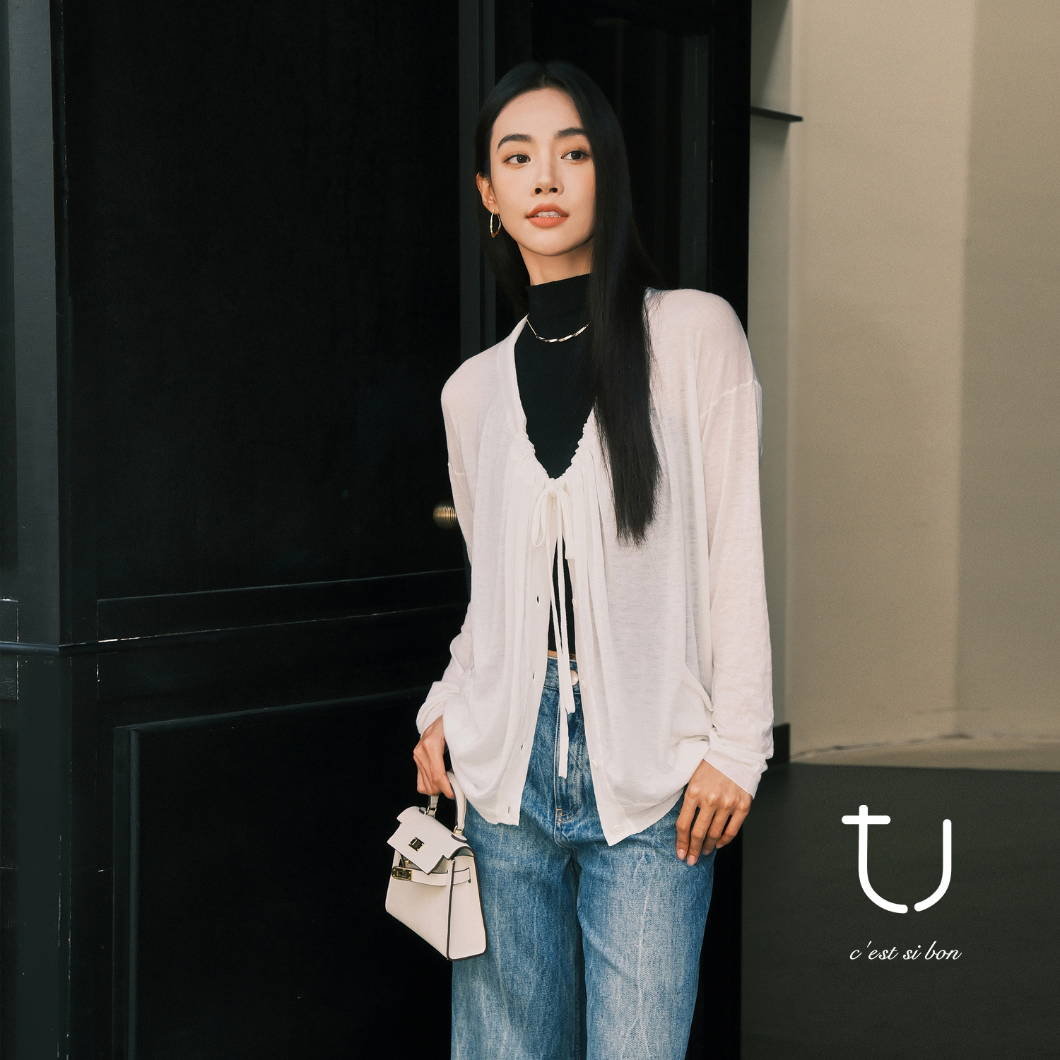 TU女装水溶羊毛开衫上衣外套