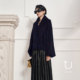 TU女装 希芙云融 牦牛绒拉绒翻领加厚外套宽松百搭松弛感大衣