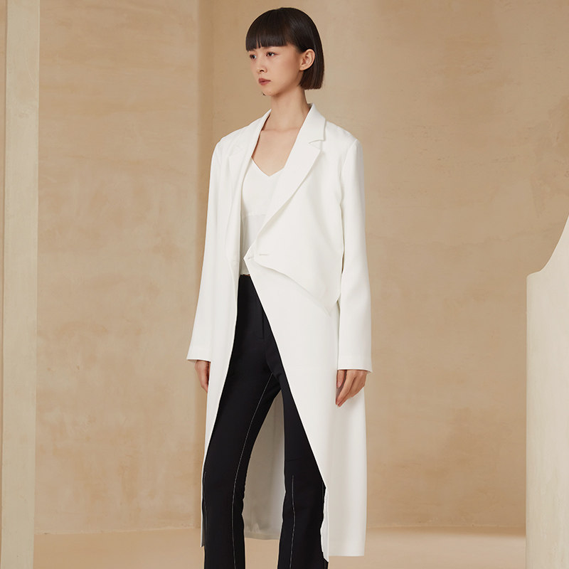 TU设计师品牌蝙蝠袖V领西装外套