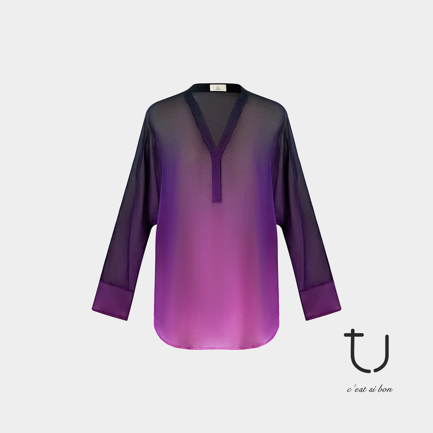 TU桑蚕丝宽松衬衫上衣