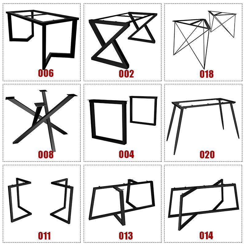 多款式办公桌餐桌配件桌架 桌腿烤漆黑架 简约茶几铁艺桌脚