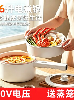 美规110V电炒锅家用多功能不粘一体式电锅宿舍电煮锅美国中国台湾