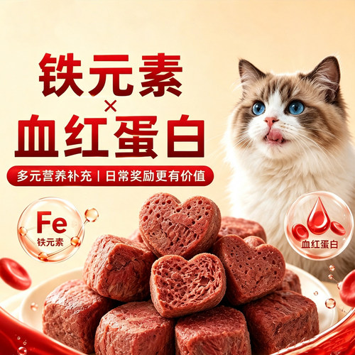 爱佑天盟兔血冻干猫零食补血补气