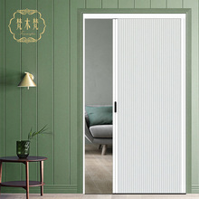 移门新型无地轨推拉蜂巢折叠门卧室厨房卫生间隔断隐形简易免打孔