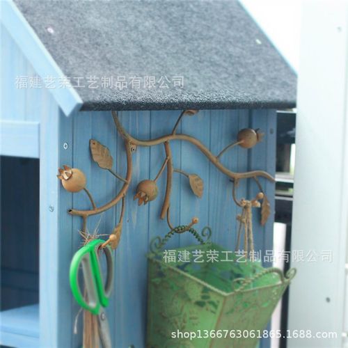 复古园艺铁艺挂钩做旧衣帽挂杂物挂钩铁艺多用挂钩园艺杂