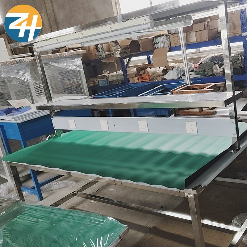 厂家灯架工作台 车间工厂实验操作带插座灯架防静电工作台图片