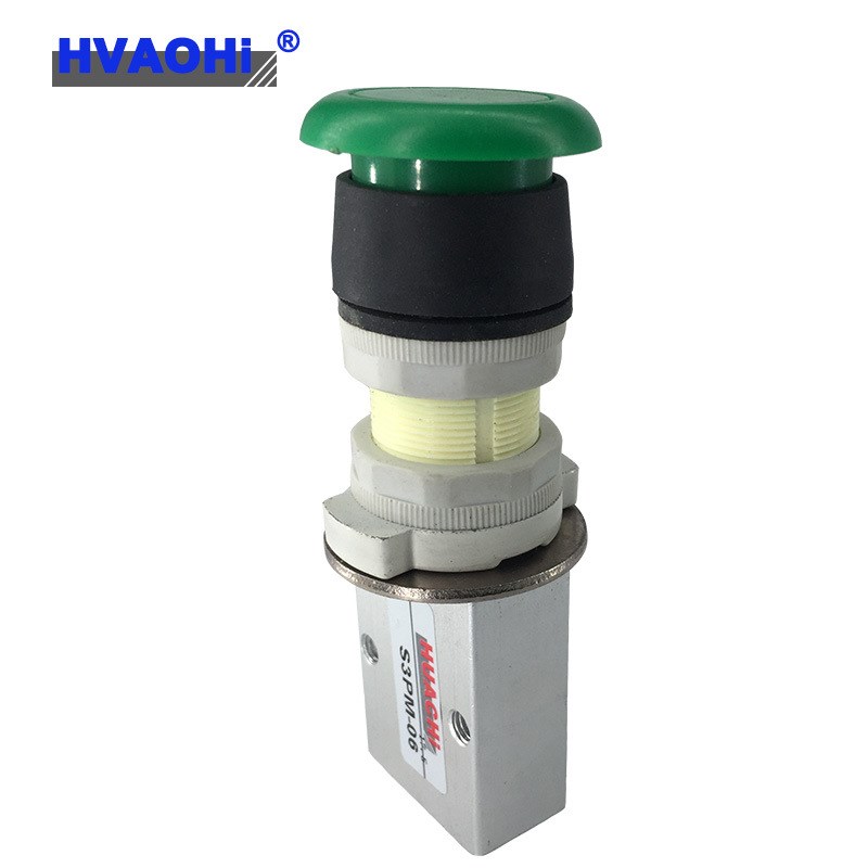 S3PP-06二位三通 S3PM-M5 S3PL/S3PF/S3HS-08 急停开关蘑菇头按钮