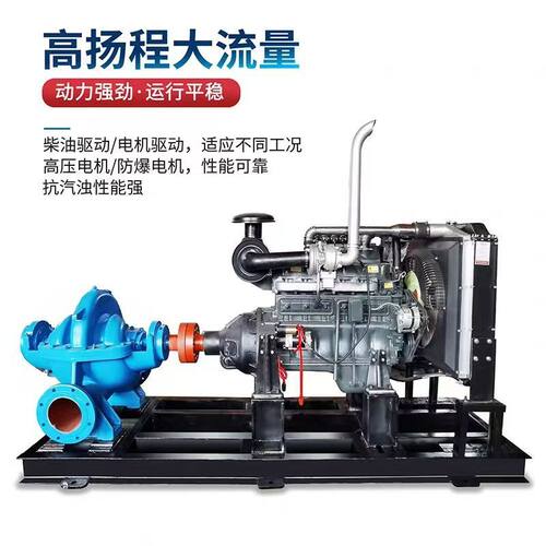 双吸泵S/SH型中开泵大流量高扬程清水离心泵灌溉循环工业排水泵