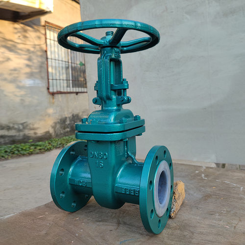 Z41F46-16C衬氟闸阀手动法兰铸钢阀门铸钢阀体耐腐蚀耐酸碱闸阀