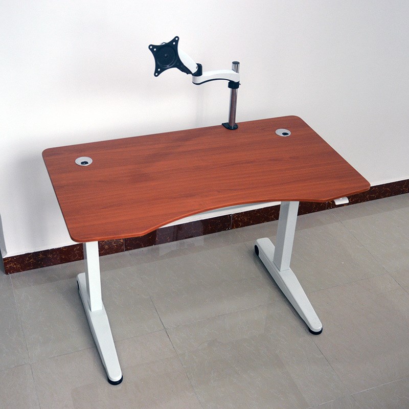 气动升降桌人体工程学台式电脑桌办公桌站立式办公桌笔记本电脑桌