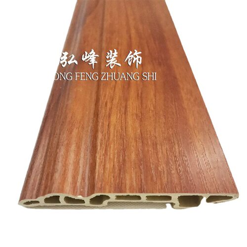 竹木纤维踢脚线磨砂白黑防潮810cm集成墙板木塑地脚小黑金花木纹