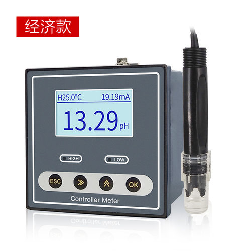 在线ph计工业在线pH控制器测试仪传感器电极探头ORP检测仪酸度计