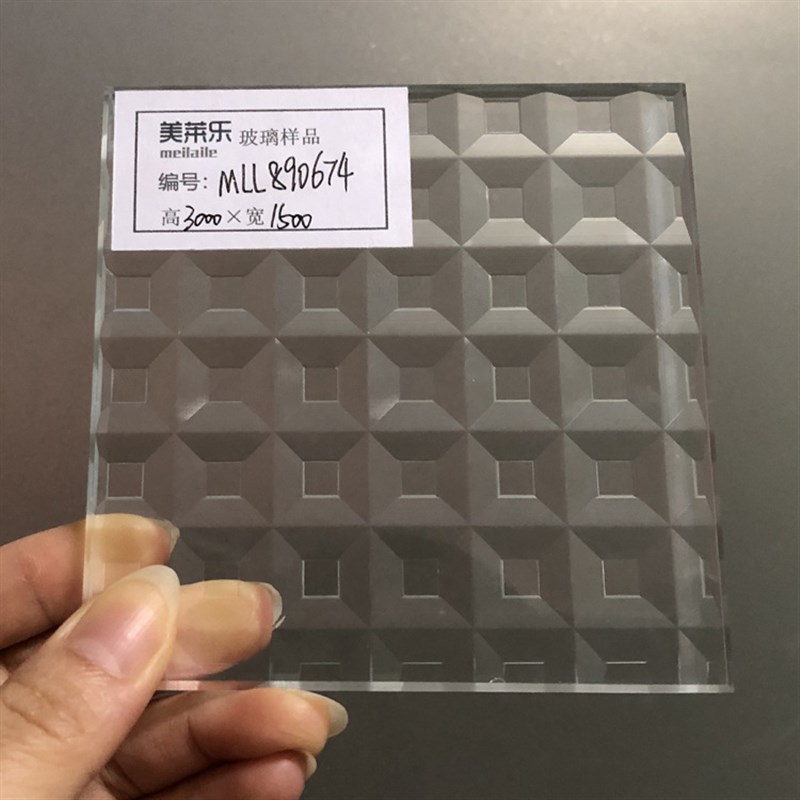 电脑雕刻玻璃 水晶方格车刻玻璃电雕车花玻璃雄安广州