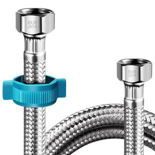 304不锈钢金属编织加厚冷热进水软管水管马桶热水器连接管4分家用