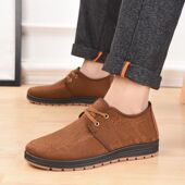 回力春季 帆布系带散步防滑中老年男开车鞋 透气老北京布鞋 男布鞋