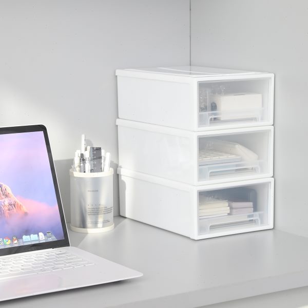 宿舍抽屉式收纳箱 加厚塑料寝室衣柜收纳盒 透明内衣衣服整理箱大