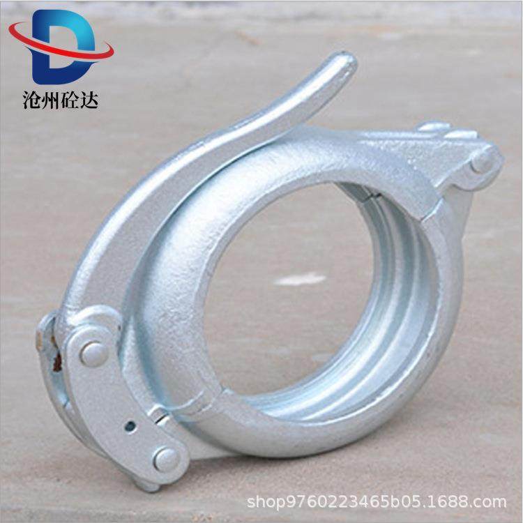 泵管固定高低压快速管卡 压把式快速管卡 锻造快速烤漆管卡