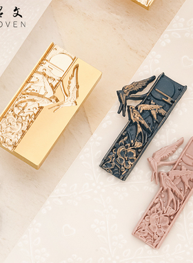 【羽墨文原创】火漆印章头浮雕四季轮转系列鸟花章密封蜡火蜡封印