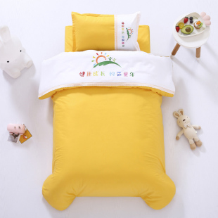 纯棉绣花幼儿园被子三件套六件套儿童入园床品午睡专用宝宝被褥套