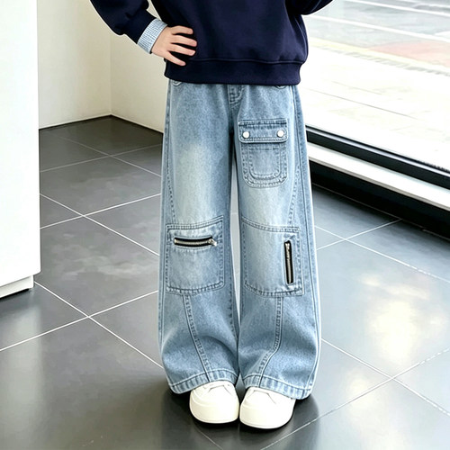 童装小女孩牛仔裤学生裤2026新款春秋季中大童休闲裤子儿童衣服潮