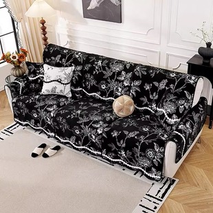 黑色芝华士头等舱功能沙发垫电动沙发专用套罩三人位防滑坐垫盖巾