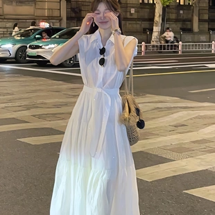 法式 小个子超好看独特漂亮裙子 气质高级感白色连衣裙2025新款 夏季