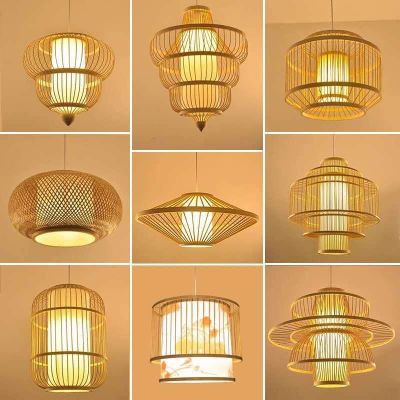 个性创意中式竹编吊灯饭店茶楼民宿餐厅火锅店日式竹艺灯笼吊灯