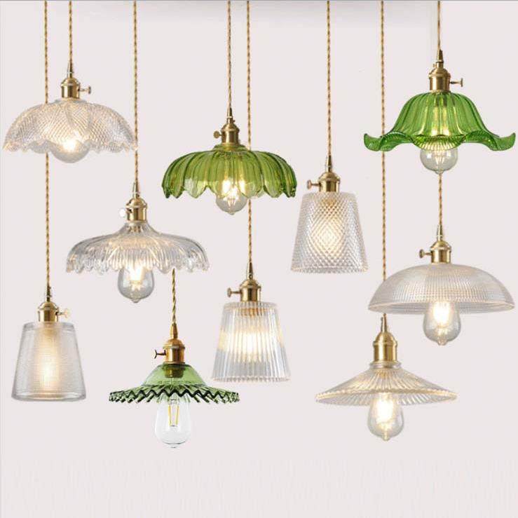 潮流北欧吊灯个性创意黄铜单头玻璃 奶茶店吧台餐厅客厅灯具