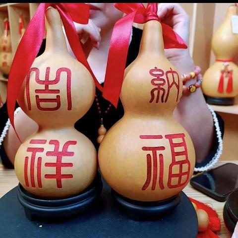 天然葫芦吉祥纳福雕刻家居摆件