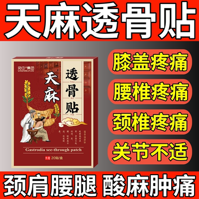 宛中天麻透骨贴腰椎间盘突出颈椎腰椎肩周膝盖疼痛关节不适止痛贴