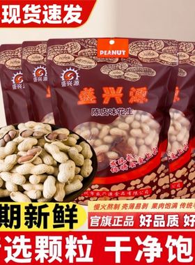盛兴源花生袋装500g办公室零食坚果炒货孕妇零食带壳熟陈皮味花生
