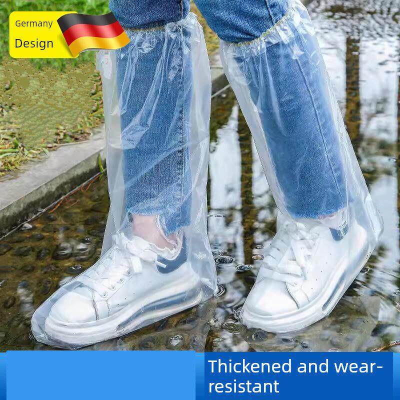 德国一次性雨鞋套防滑防水加厚耐磨雨天户外养殖鞋套外穿高中筒学