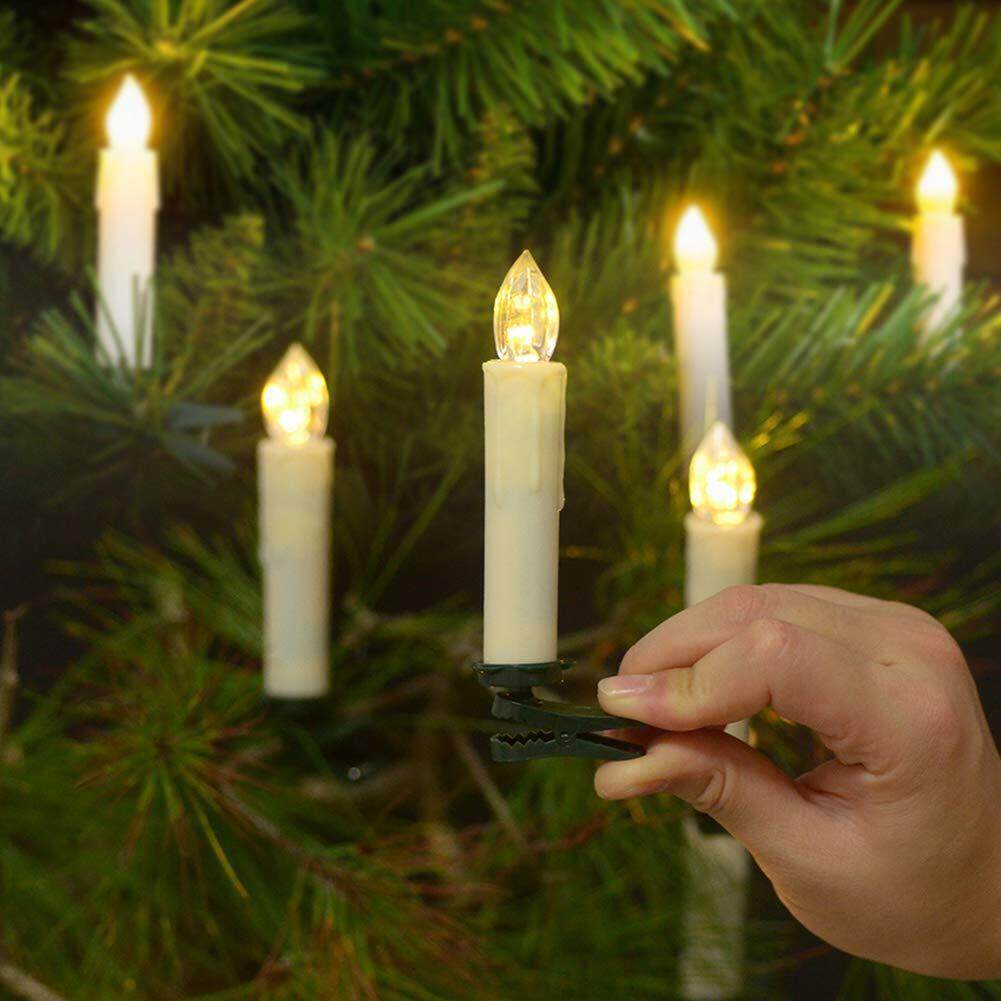 2025现货圣诞蜡烛遥控定时仿真led蜡烛生日装饰带夹子电子蜡烛灯