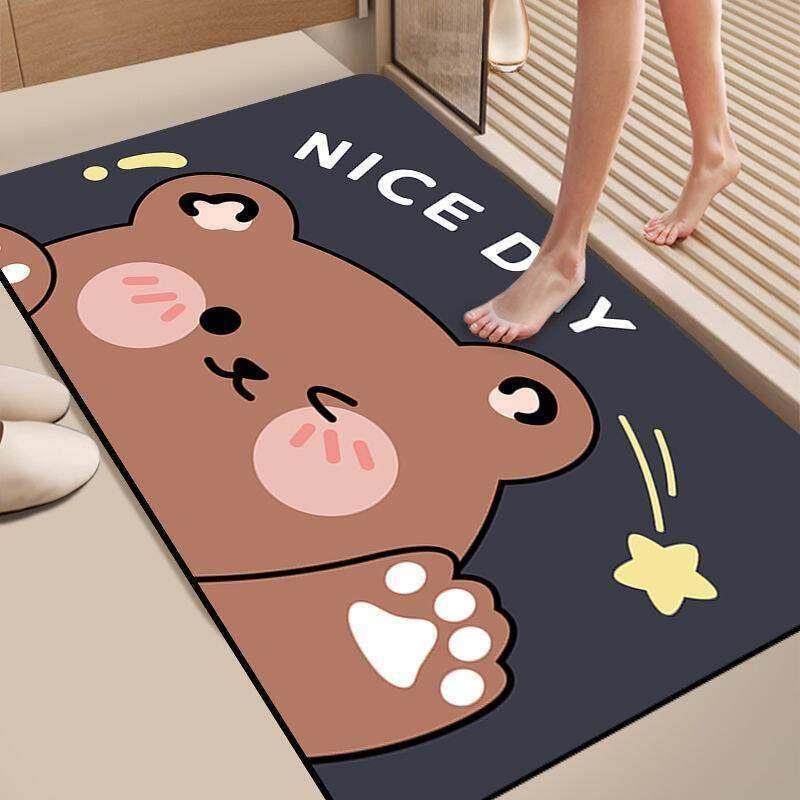 软硅藻泥浴室垫门口地垫卫生间吸水防滑速干家用门口脚垫卡通毯垫,家庭/个人清洁工具,地垫,淘宝优惠券,粉丝福利购,淘宝优惠卷