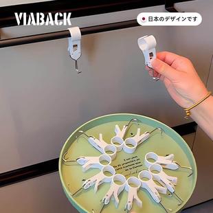 这个夹子太全能啦!日本不锈钢活动挂钩夹窗帘挂钩夹双头两用挂钩