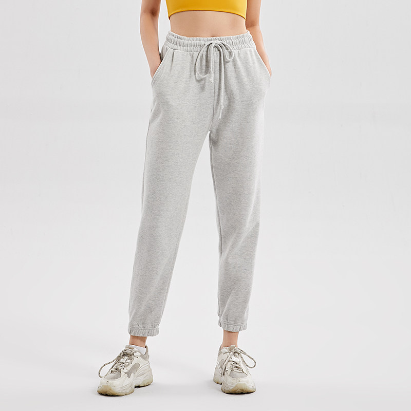 菲卡沫莉夏季显瘦抽绳卫裤女高腰裤直筒裤休闲裤运动裤ins长裤子