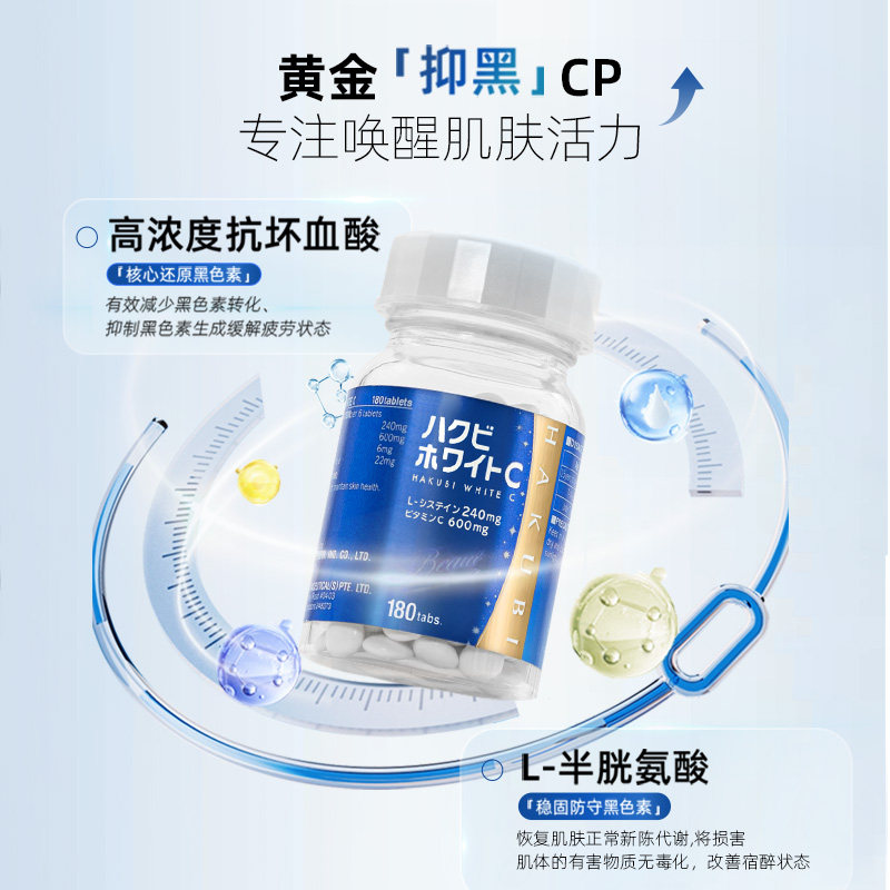 sato佐藤美白丸内服淡化色斑雀斑焕白维生素c褪黑色素2瓶【临期】