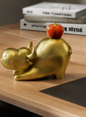 牛柿客厅桌面摆件办公室证券公司送礼涨停炒股礼物家居装饰品牛市