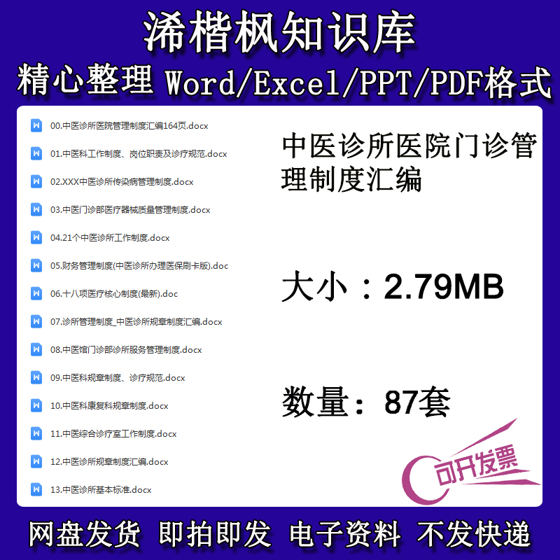 中医诊所医院门诊管理规章制度汇编中医诊所工作制度岗位职责汇编