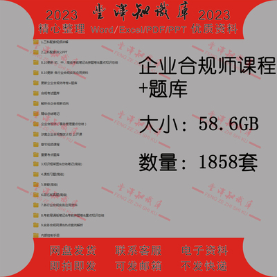 企业合规师课程题库行业研究报告合规标准协会文件实操知识讲座