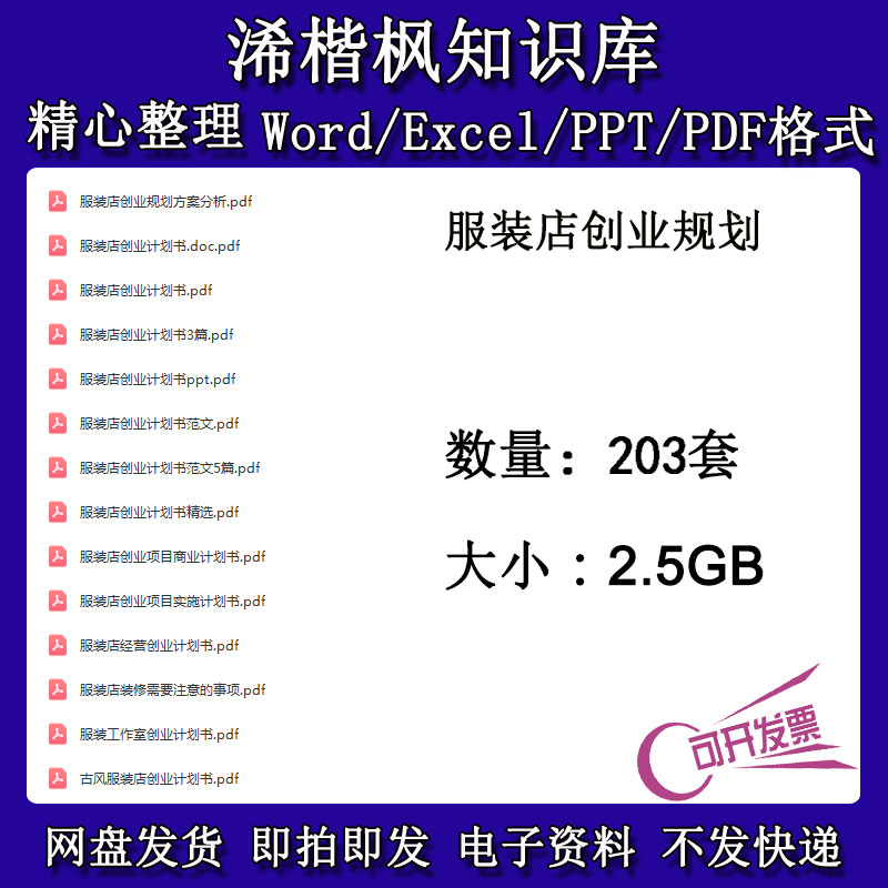 服装店创业规划资料大全行业分析进货指南开店必读市场前景电子版